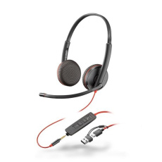 Poly náhlavní souprava Blackwire 3225, 3,5 mm jack + USB-C/A adaptér, stereo