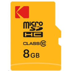 Kodak paměťová microSD karta 8GB Class10 w/adapter Extra