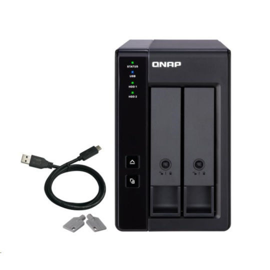 BAZAR - QNAP TR-002 rozšiřujicí jednotka (2xSATA, USB-C 3.2 Gen2) - Po opravě (Komplet)