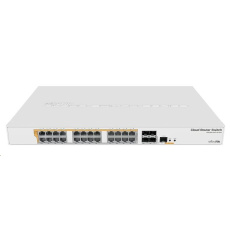 BAZAR - MikroTik Cloud Router Switch CRS328-24P-4S+RM, 800MHz CPU,512MB RAM, 24xLAN, 4xSFP+ slot, vč. L5 - Po opravě