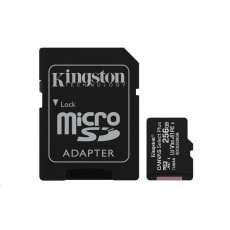 Kingston MicroSDXC karta 256GB Canvas Select Plus 100R A1 C10 Card + SD adaptér