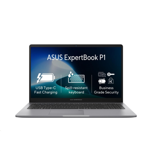 ASUS NTB ExpertBook P1 (P1503CVA-S71152X), i3-1315U, 15.6" FHD, 16GB, 512GB SSD, UHD, W11 Pro, Misty Gray