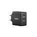 LENOVO napájecí adaptér Dual USB-C 65W GaN Charger Black - EU