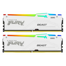 KINGSTON DIMM DDR5 64GB (Kit of 2) 6400MT/s CL32 Non-ECC FURY Beast RGB EXPO, Bílá