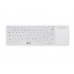 C-TECH klávesnice WLTK-01, bezdrátová s touchpadem, bílá, USB