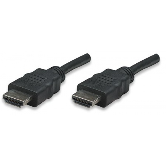 MANHATTAN kabel High Speed HDMI 3D, Male to Male, stíněný, černý, 10m