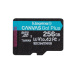 Kingston MicroSDXC karta 256GB Canvas Go! Plus, R:200/W:160MB/s, Class 10, UHS-I, U3, V30, A2 + Adaptér