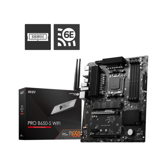BAZAR - MSI MB Sc AM5 PRO B650-S WIFI, AMD B650, 4xDDR5, 1xDP, 1xHDMI, WI-FI - Po opravě (Komplet)