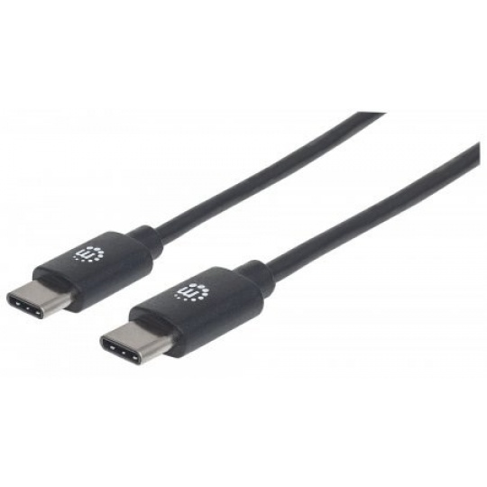 MANHATTAN kabel Hi-Speed USB-C, Type-C Male to Type-C Male, 3m, černý
