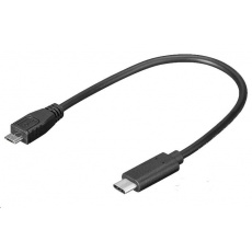 PREMIUMCORD Adaptér USB 3.1 C/male - USB 2.0 Micro-B/male, 0,2m PREMIUMCORD Adaptér USB 3.1 C/male - USB 2.0 Micro-B/male, 0,2m