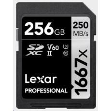 Lexar Pro 1667X SDXC UHS-II U3 (V60) R250/W120 256G