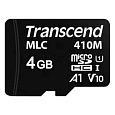 TRANSCEND Industrial Micro SDHC 410M 4GB, Class 10 UHS-I U1 A1, MLC