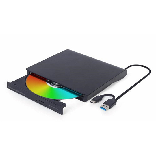 GEMBIRD externí mechanika DVD, USB-C, černá GEMBIRD externí mechanika DVD, USB-C, černá