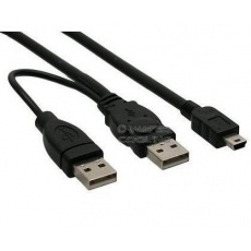PREMIUMCORD Kabel USB 2.0 napájecí Y kabel A/M + A/M -- A/M mini 0.4m + 0.5m PREMIUMCORD Kabel USB 2.0 napájecí Y kabel A/M + A/M -- A/M mini 0.4m + 0.5m