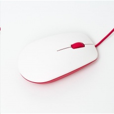 Raspberry Pi myš, USB, malinová/bílá