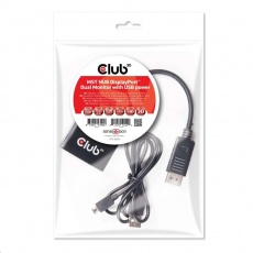 Club3D Video hub MST (Multi Stream Transport) DisplayPort na 2x DisplayPort, USB napájení Club3D Video hub MST (Multi Stream Transport) DisplayPort na 2x DisplayPort, USB napájení