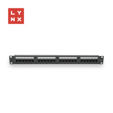 BAZAR - LYNX 19" patch panel 24-port, UTP Cat6, 50µ, nestíněný, černý - POŠKOZENÝ OBAL BAZAR - LYNX 19" patch panel 24-port, UTP Cat6, 50µ, nestíněný, černý - POŠKOZENÝ OBAL