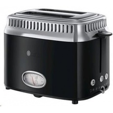 RUSSELL HOBBS 21681 Topinkovač RETRO černá RUSSELL HOBBS 21681 Topinkovač RETRO černá