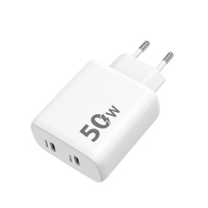 WG - Síťová nabíječka 2x USB-C 50W, 1x USB-C PD 30W + 1x USB-C PD 20W, bílá
