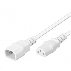 PREMIUMCORD Prodlužovací kabel síť 230V, C13-C14, bílý 3m PREMIUMCORD Prodlužovací kabel síť 230V, C13-C14, bílý 3m