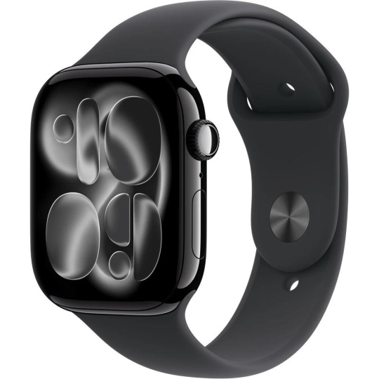 Apple Watch Series 11 GPS 42mm Jet Black Aluminium Case with Black Sport Band - S/M Apple Watch Series 11 GPS 42mm Jet Black Aluminium Case with Black Sport Band - S/M