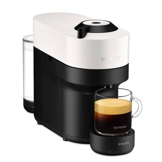 Krups Nespresso XN920110 Vertuo Pop kapslový kávovar, 1500 W, Wi-Fi. Bluetooth, 4 velikosti kávy, bílý