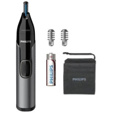 Philips Series 3000 NT3650/16 zastřihovač na chloupky v nose, v uších, obočí, voděodolný, 2 nástavce, na baterie, černý Philips Series 3000 NT3650/16 zastřihovač na chloupky v nose, v uších, obočí, voděodolný, 2 nástavce, na baterie, černý