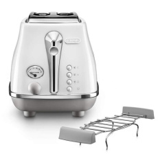 DeLonghi Icona Capitals CTOC 2103.W topinkovač, 2 topinky, 900 W, regulace teploty, automatické vypnutí, bílý DeLonghi Icona Capitals CTOC 2103.W topinkovač, 2 topinky, 900 W, regulace teploty, automatické vypnutí, bílý
