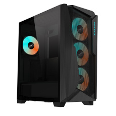 GIGABYTE case GB-C301G, ARGB Hub, průhledná bočnice, Mid tower, 4x ARGB ventilátor GIGABYTE case GB-C301G, ARGB Hub, průhledná bočnice, Mid tower, 4x ARGB ventilátor