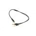 GEMBIRD Kabel rozdvojka jack 3,5mm (4 pólový) na 2x3,5mm F/M, kovové koncovky, 20cm, černá