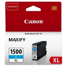 Canon CARTRIDGE PGI-1500XL C azurová pro Maxify MB2050, MB2150, MB2350, MB2750 a MB2755 (1020 str.) Canon CARTRIDGE PGI-1500XL C azurová pro Maxify MB2050, MB2150, MB2350, MB2750 a MB2755 (1020 str.)