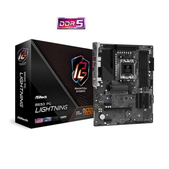 ASRock MB Sc AM5 B650 PG Lightning, AMD B650, 4xDDR5, 1xHDMI