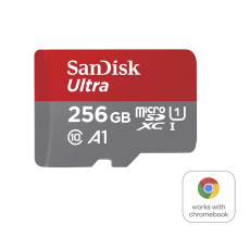 SanDisk MicroSDXC karta 256GB Ultra pro Chromebook (R:160/W:260 MB/s, UHS I, C10, A1)