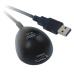 PREMIUMCORD Stolní držák USB zařízení, 2xUSB, černá