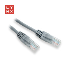 LYNX UTP patch kabel Cat5e, PVC, CCA, 3m, šedý