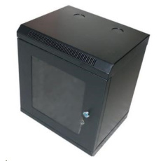 XtendLan 10" nástěnný rozvaděč 12U 350x280, nosnost 50 kg, dveře z plexiskla, svařovaný, černý XtendLan 10" nástěnný rozvaděč 12U 350x280, nosnost 50 kg, dveře z plexiskla, svařovaný, černý