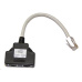 Adaptér rozdvojka RJ45, 1x8p8c/2x8p4c, TEL-TEL