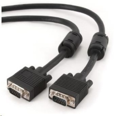 GEMBIRD propojovací kabel VGA 15m stíněný extra, černý GEMBIRD propojovací kabel VGA 15m stíněný extra, černý