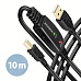 BAZAR - AXAGON ADR-210B, USB 2.0 A-M -> B-M aktivní propojovací / repeater kabel, 10m - Poškozený obal (Komplet)