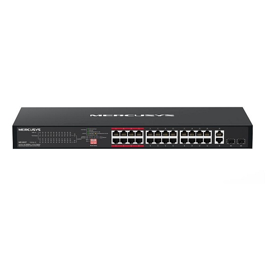 MERCUSYS switch MS126CP (24x100Mb/s,24xPoE+,2xGbE/SFPcombo,295W) MERCUSYS switch MS126CP (24x100Mb/s,24xPoE+,2xGbE/SFPcombo,295W)