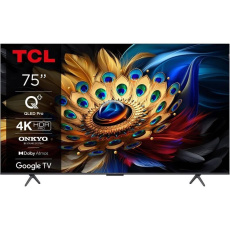 TCL 75C655 75" TV, 4K Ultra HD, QLED, Google TV, HDR, Bluetooth, WiFi, reproduktory ONKYO 2.1 se subwooferem TCL 75C655 75" TV, 4K Ultra HD, QLED, Google TV, HDR, Bluetooth, WiFi, reproduktory ONKYO 2.1 se subwooferem