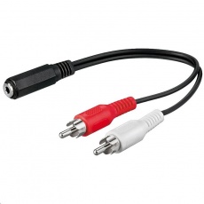 PremiumCord Kabel Jack 3,5mm-2xCINCH F/M 20cm PremiumCord Kabel Jack 3,5mm-2xCINCH F/M 20cm
