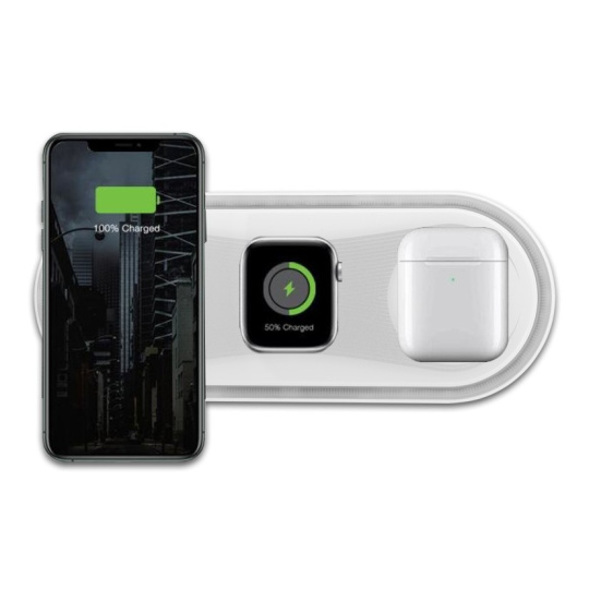 WG - Bezdrátová nabíječka stolní 22,5W, Fast Wireless Charger, bílá