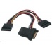 PREMIUMCORD Kabel SATA napájecí (Y) k HDD (3xF/1xM, 16cm, rozdvojka)