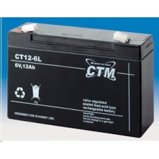 Baterie - CTM CT 6-12L (6V/12Ah - Faston 250), životnost 5let