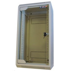 BAZAR - LEXI-Net 10" nástěnný rozvaděč 12U, šířka 310mm, hloubka 260mm, skleněné dveře, svařovaný, šedý - rozbité sklo