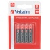 VERBATIM Alkalické baterie AAA, 4 PACK , LR3