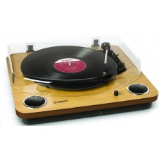 ION Max LP Wood Polo-automatický gramofon vám umožní poslech oblíbených vinylových kolekcí pomocí stereo reproduktorů ION Max LP Wood Polo-automatický gramofon vám umožní poslech oblíbených vinylových kolekcí pomocí stereo reproduktorů