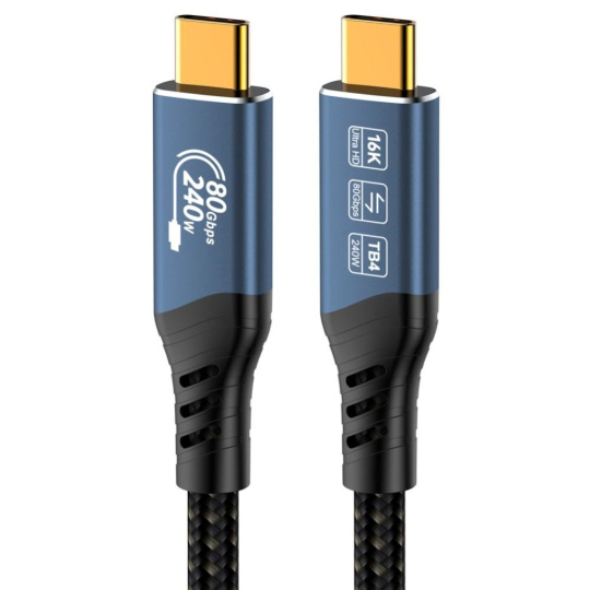 PREMIUMCORD Kabel USB4™ Version2.0 80Gbps 16K@60Hz 240W Thunderbolt 3 a 4 kabel 1,2m PREMIUMCORD Kabel USB4™ Version2.0 80Gbps 16K@60Hz 240W Thunderbolt 3 a 4 kabel 1,2m