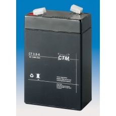 Baterie - CTM CT 6-3 (6V/3Ah - Faston 187), životnost 5let